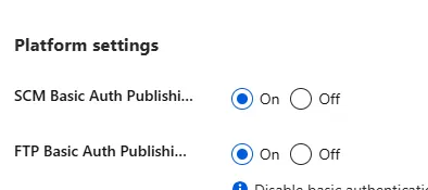 Plattform Settings