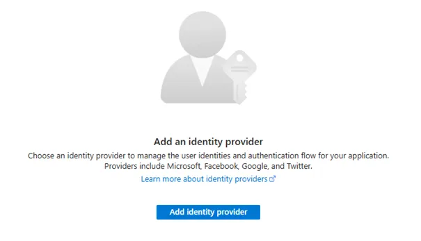 Add Identity Provider