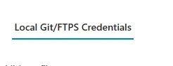 Local Git/FTPS Credentials