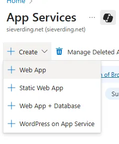 Create Webapp