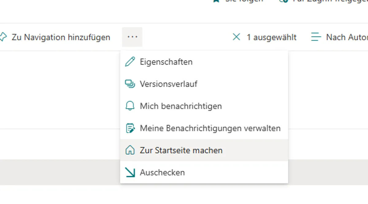 Die Homepage einer SharePoint Site per PowerAutomate setzten
