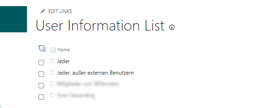 Die versteckte SharePoint Benutzerinformationsliste