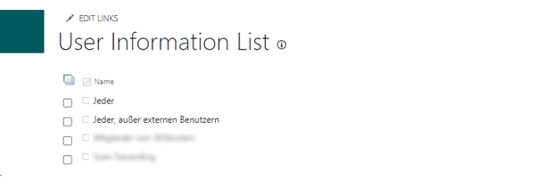 Die versteckte SharePoint Benutzerinformationsliste